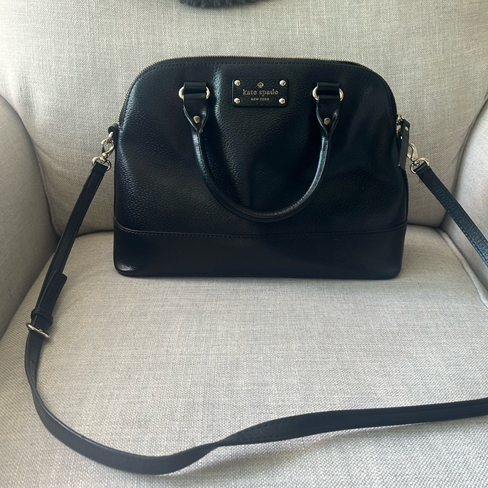Kate Spade black leather tote